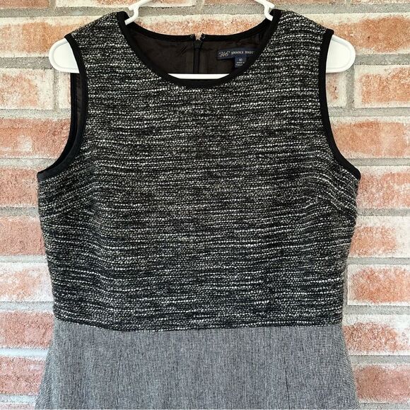 Brooks Brothers 346 Tweed Colorblock Dress Wool Blend Gray Women’s 10 Business - Picture 2 of 8